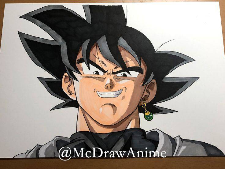 Black Goku Drawing