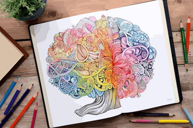 Brain Parts Drawing