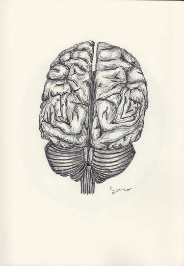 Brain Poster Drawing