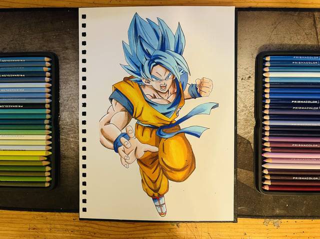 Dragon Ball Z Goku Super Saiyan God Drawing