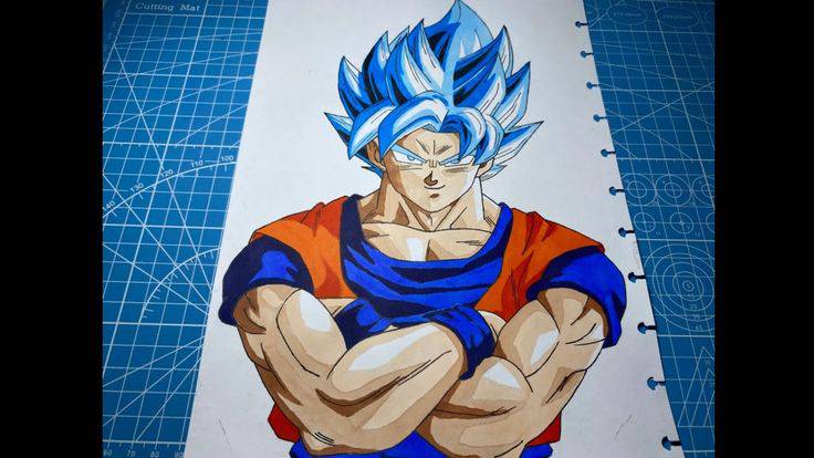 Drawing Goku Blue