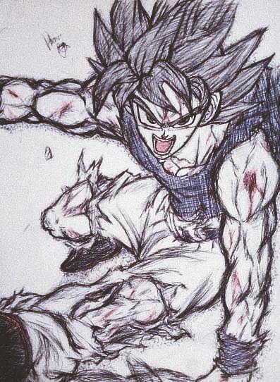 Goku Blue Drawing