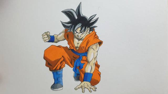 Goku Drawing Colour