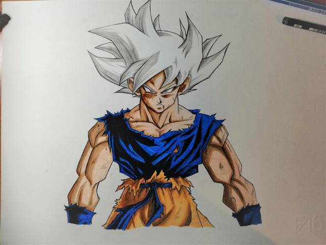 Goku Drawing Ultra Instinct Full Body