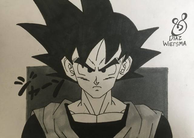 Goku Drawing With Color