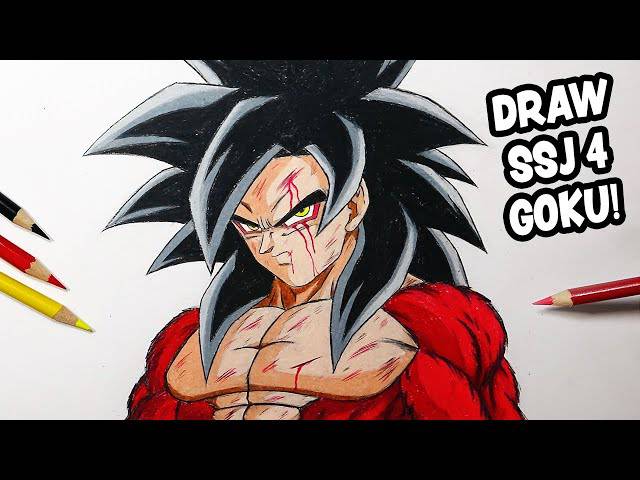 Goku Easy Drawing With Colour