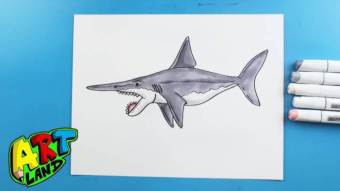 Hammerhead Shark Simple Drawing